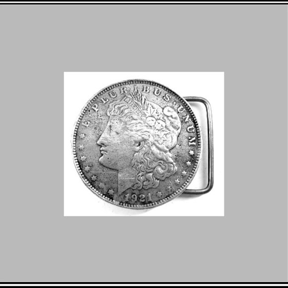 One Of a Kind Antique 925 Sterling Silver Britannica Belt Buckle
